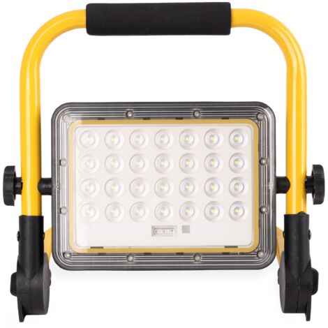 Projecteur LED 60W pour chantier portable - IP65 - 6000K - Blanc Froid