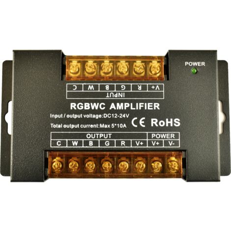 Amplificateur de signal RGB + CCT 12-24V DC - 10A/Canal - Haute