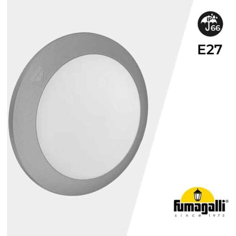 Applique ou plafonnier d'extérieur étanche FUMAGALLI BERTA E27 - Gris