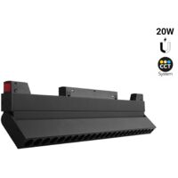 Spot linéaire orientable sur rail magnétique CCT - 20W - UGR18 -