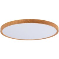 Barcelona Led – Plafonnier LED rond 40W – CCT 3000K/4000K/6500K – IP40 – Ø 500mm – Installation facile – Design moderne en bois