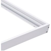 Barcelona Led – Kit cadre saillie pour panneau LED 120x30cm – Aluminium laqué blanc – Montage en surface – Accessoires inclus