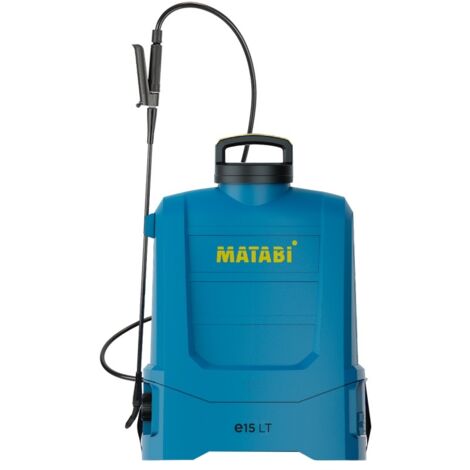 Matabi – Pulvérisateur électrique 15L – Batterie Li-ion amovible – 150L autonomie – 2 buses incluses pour herbicide et insecticide