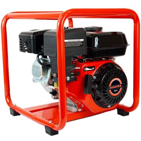 Sakawa – Pompe à eau thermique 30 000 L/h – Moteur essence 4 temps 7 CV – Hauteur de refoulement 30 m – Capacité d'aspiration 7 m