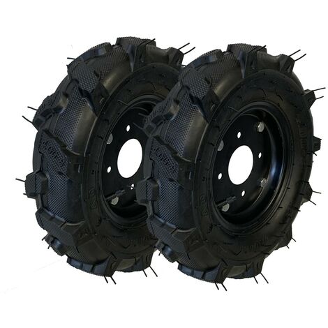 Sakawa – Roues pneumatiques 400 x 8 pour motoculteur – Adaptables à tous modèles – Charge maximale 168kg – Pour terrains difficiles (1/5)
