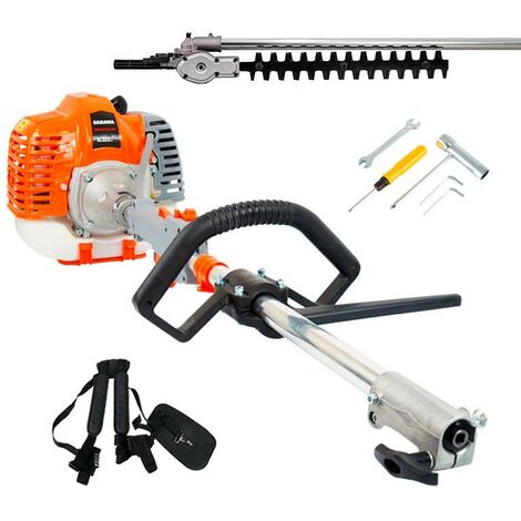 Sakawa – Taille-haie thermique 52,7 cc – Moteur 2 temps 2,5 cv – Lame de 45 cm avec double système de coupe – Démarrage facile CDI