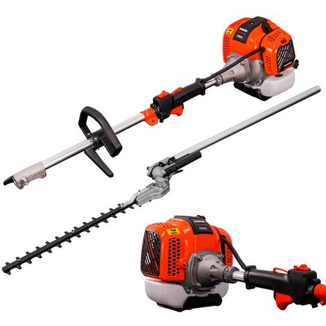 Sakawa – Taille-haie électrique 48 cc – Moteur 2 temps 2.3 cv – Tube aluminium renforcé 26 mm – Compatible accessoires 7 mm