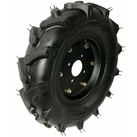 SAKAWA Roues Pneumatiques Motoculteur 400 X 8 - Jeu De 2 Roues Universelles Avec Manchons
