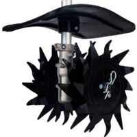 Sakawa – Accessoire pour motobineuse barre 26mm – Transmission carrée 7mm – Deux lames haute résistance – Profondeur de travail 15cm