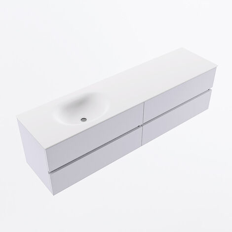 VICA 120cm mueble de baño Smag 4 cajones. Lavabo CLOUD Izquierda 1 orificio  color Talc con