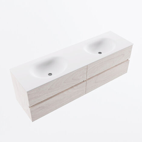 VICA 120cm mueble de baño Smag 4 cajones. Lavabo CLOUD Izquierda 1 orificio  color Talc con