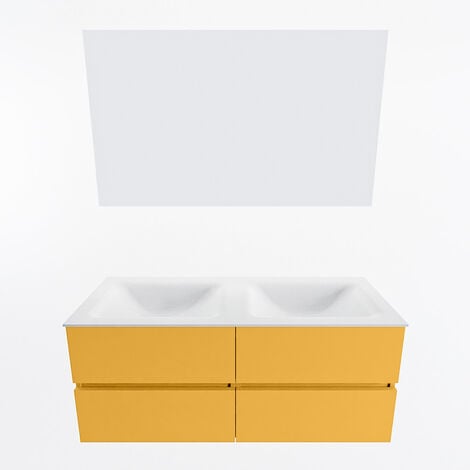 VICA 120cm mueble de baño Smag 4 cajones. Lavabo CLOUD Izquierda 1 orificio  color Talc con