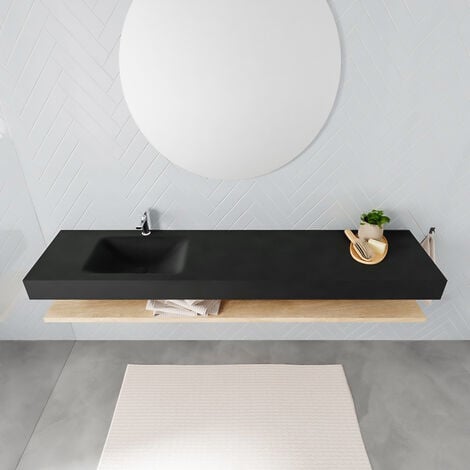 ALAN 200cm mueble de baño Urban 2 cajones lavabo suspendido Doble sin  orificio, color Talc.