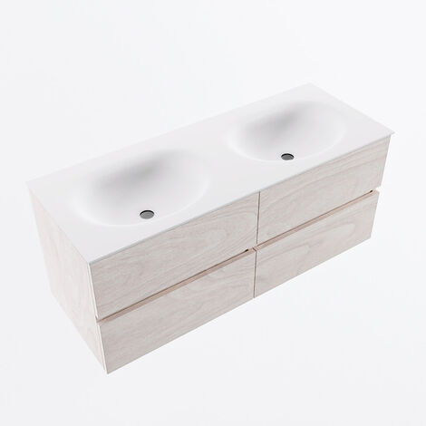 MONDIAZ VICA 120cm mueble de baño Underlayment 4 cajones. con Lavabo MOON  doble sin orificios color