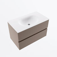 VICA 80cm mueble de baño Marquina 2 cajones. Lavabo MOON Centro