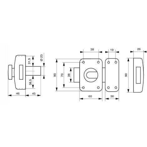 THIRARD Tür Rosetten Paar - Quadratisch 50x50mm Für Monza/Modena/Ginevra In Mattschwarz