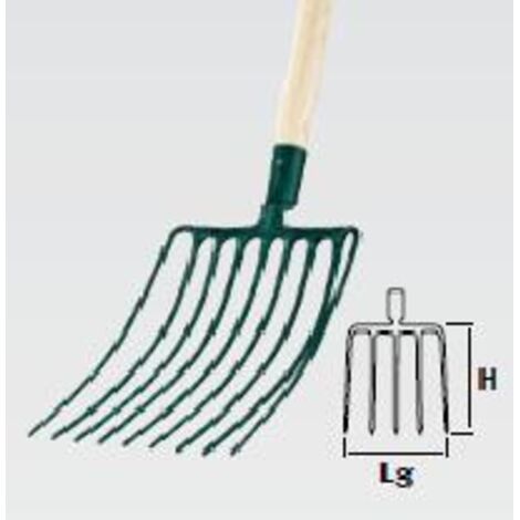 Steingabel 9 Zinken Holzstiel 130cm 424350 LEBORGNE