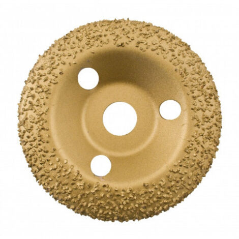 EDMA Hartmetall-Schleifscheibe - gewölbt - Ø 125 mm - vergoldet - mittlere Körnung 24 - 928 (1/4)