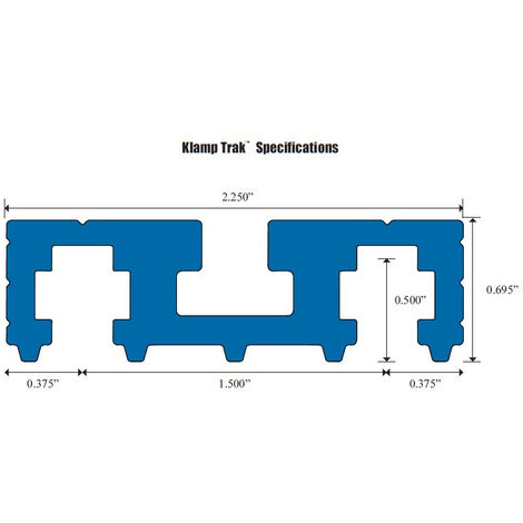 Kreg KKS1020 Clamp Trak - 33-3/4" Aluminum Extrusion For Workbench