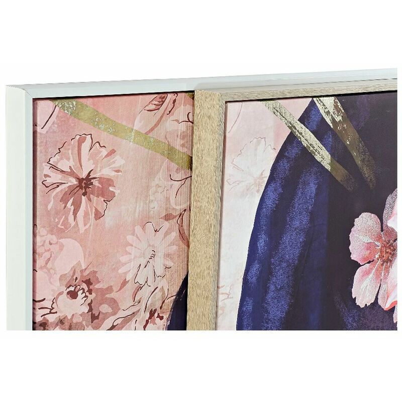 Quadro DKD Home Decor 75 x 2 x 100 cm Fiori Moderno (2 Unità