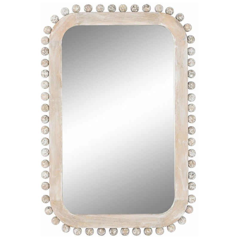 Specchio da parete Home ESPRIT Bianco Legno di mango Decapaggio 60 x 2,5 x  90 cm