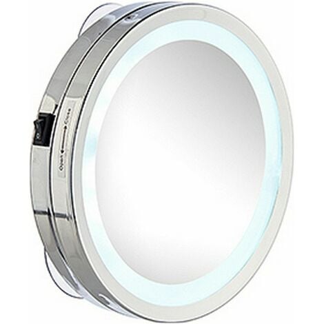 Specchio Ingranditore Luce LED Argentato 16,5 x 4 x 16,5 cm (12 Unità)