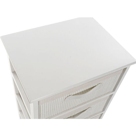 Cassettiera DKD Home Decor Bianco Bambù Legno di paulownia 42 x 32