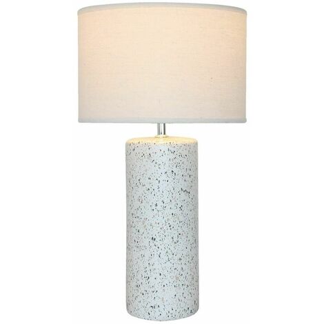 Lampada da tavolo DKD Home Decor Bianco Multicolore Lino Dolomite 25 W 50 W  220 V