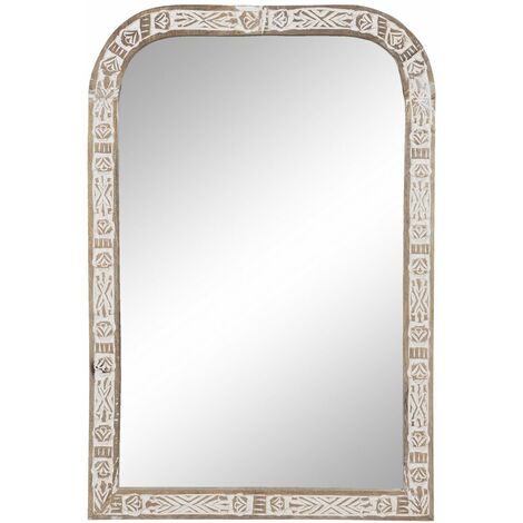 Specchio da parete 51 x 3 x 76 cm Legno Bianco