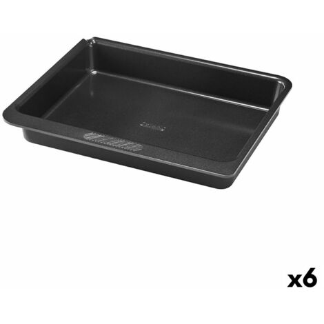 Stampo da Forno Pyrex Magic Quadrato Rettangolare Nero Metallo 24 x 24 cm (6  Unità)