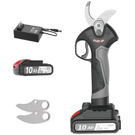 Tijeras de podar eléctricas inalámbricas profesionales, 21V, 30mm de diámetro de corte, paquete de 2 tijeras de podar eléctricas, batería recargable de 2,0Ah