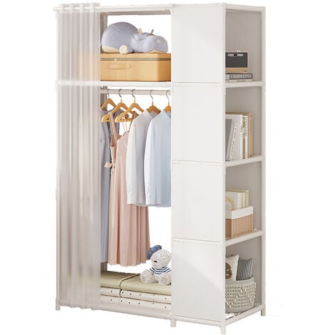  JHDPHd Armario sencillo de tela para armario, dormitorio,  dormitorio, armario, armario, armario, etc. A (color: B) : Hogar y Cocina