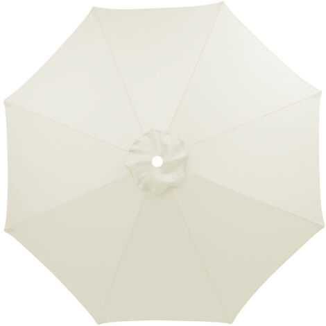 Funda de Repuesto 3m para Sombrilla 8 Ballenas Impermeable, Anti-UV, Tela de Repuesto, Lavable, Transpirable, Crema