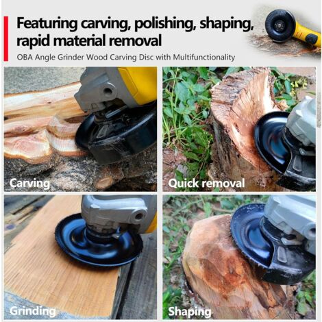 Amoladora de disco para madera Disco para tallar madera de 125 mm, discos abrasivos de 3 piezas para dar forma, esmerilar y cortar. Ruedas para amoladora angular