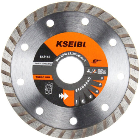 Disco de diamante Disco de 125 mm para cortar piedra cerámica Adoquines de hormigón armado Clinker Granito Asfalto Basalto - 125 mm x 22,2 mm (1/4)