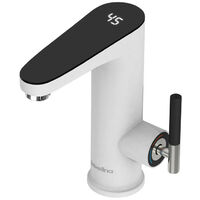 Wasserhahn mit Durchlauferhitzer Bad, 3200W Elektrischer Wasserhahn Bad LED Digitalanzeige Waschtischarmatur Einhebelmischer Armatur Waschbecken Mischbatterie Waschbecken