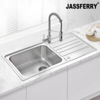 JASSFERRY Kitchen Sink Welding Style Stainless Steel 1 Bowl Reversible Drainer 1000 X 500 mm