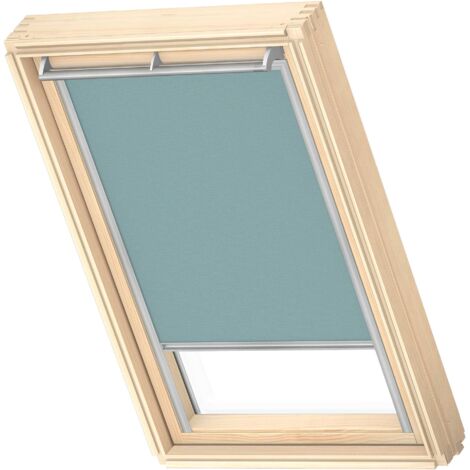 VELUX Collection Nature Store Occultant, C04, Cadre Argenté, Lake