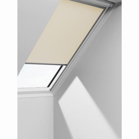 Store occultant beige 99,8% occultation – Mécanisme manuel – Aluminium et tissus – Pour fenêtres de toit VELUX