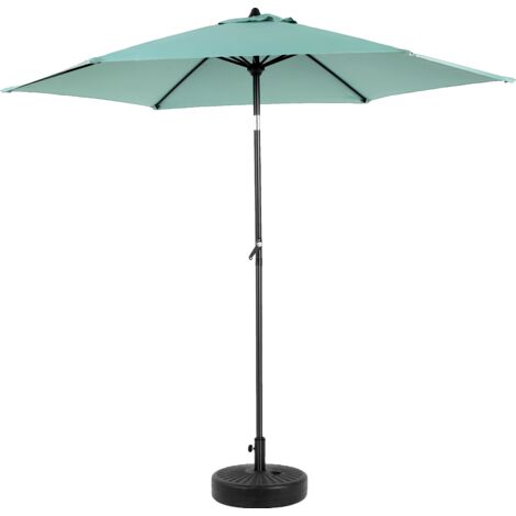 Parasol d'extérieur double face de 4,5 m, grand format, avec manivelle, vert (1/5)
