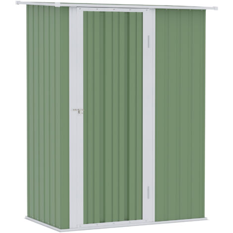 Abri de jardin en acier pour extérieur 142x84x189cm, Vert foncé (1/5)