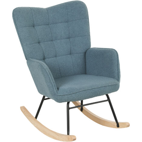 Fauteuil à bascule 71x92x101 cm，bleu (1/5)