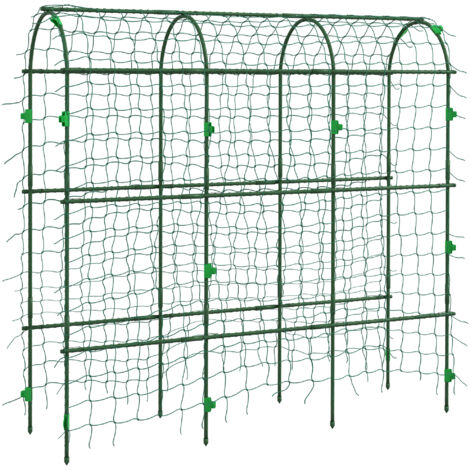 Treillis en acier pour les plantes d'escalade Grille de treillis réglable 43x182x 183cm, Vert
