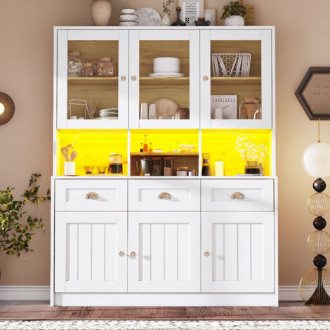Inter Link - Armoire vitrine - Armoire de cuisine - Vaisselle - Armoire
