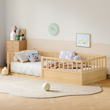 Lit enfant 90x200 cm pin massif naturel (1/5)