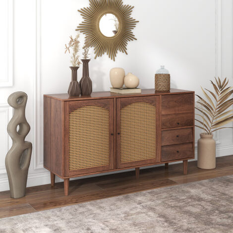 LIBERTÉ Buffet Avec insert en rotin, largeur 130 cm, avec trois portes et deux tiroirs 13075,540 cm (1/5)