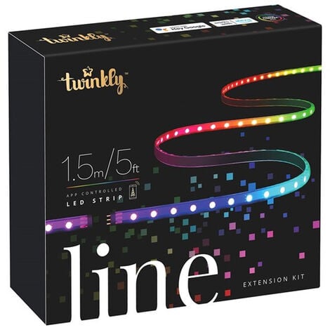 TWINKLY LINE Erweiterungsband weiß 1,5m 90 mehrfarbige RGB-LEDs - TWINKLY