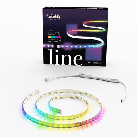TWINKLY LINE Erweiterungsband weiß 1,5m 90 mehrfarbige RGB-LEDs - TWINKLY