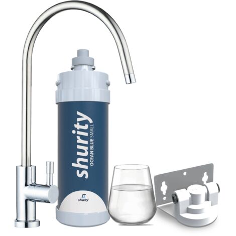 Kit Microfiltrazione acqua con filtro Ocean Blue Small Shurity Con Rubinetto di prelievo 1 via - Acqua Liscia (1/5)