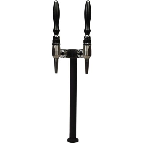 Shurity Fit Colonnina Meccanica 2 vie Nero Opaco con rubinetti Cromati (1/3)